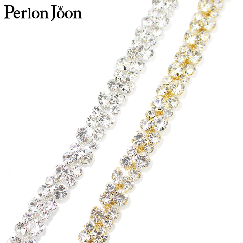 Perlon Strap Woven - تألق كامل الماس كريستال سلسلة حجر