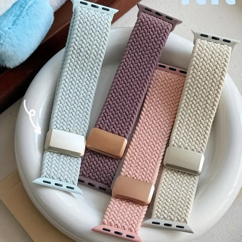 Milanese Loop Magnetic - حزام نايلون مضفر قابل للتعديل لساعة