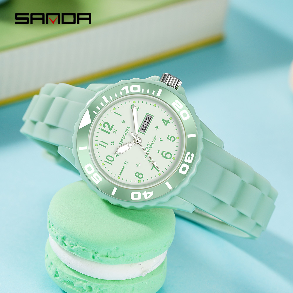 ساعة يد نسائية جديدة من Sanda  - مراجعة Silicone Band Women وسعره