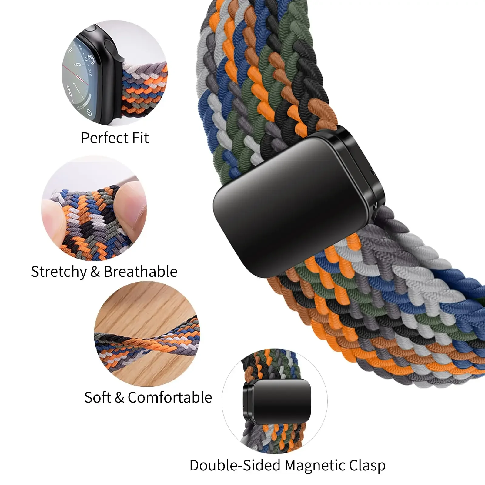 حزام نايلون مضفر قابل للتعديل  - مراجعة Milanese Loop Magnetic وسعره