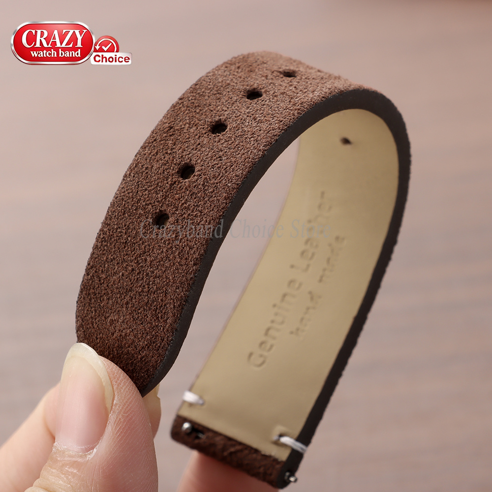 حزام ساعة من الجلد المدبوغ بعر - مراجعة Suede Strap Watch وسعره