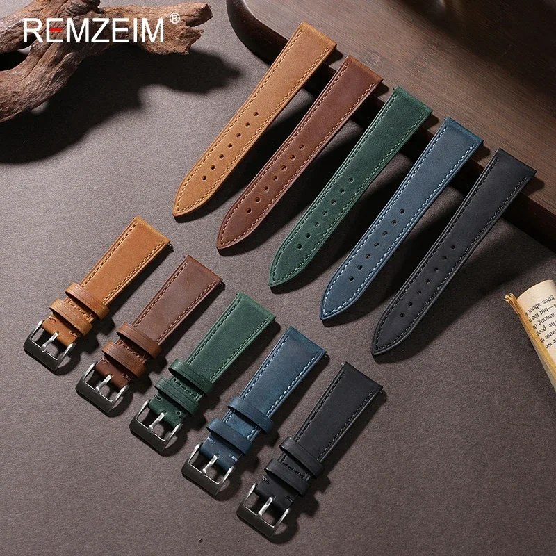 سوار ساعة جلدي من Crazy Horse  - مراجعة Suede Strap Watch وسعره