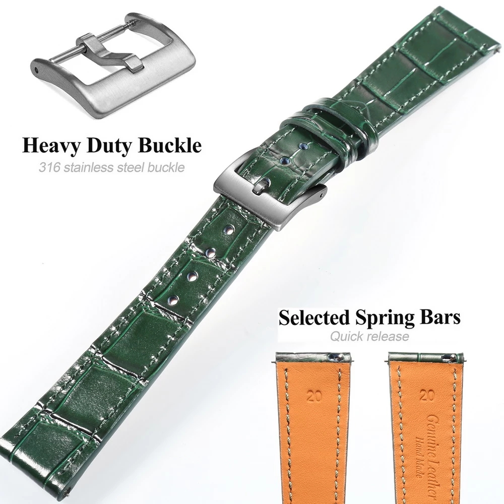 HEMSUT جودة عالية جلد طبيعي حز - مراجعة Suede Strap Watch وسعره