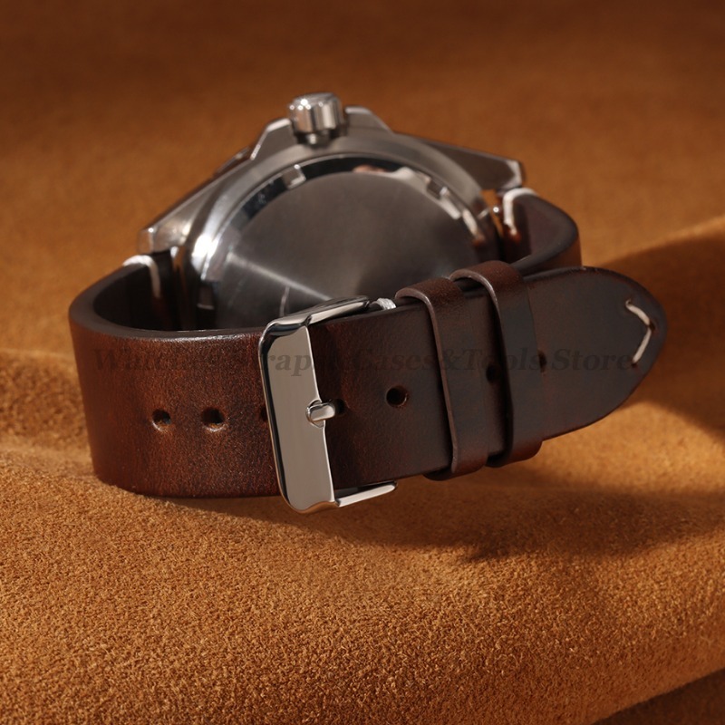 اليدوية الرجعية النفط الشمع جل - مراجعة Suede Strap Watch وسعره